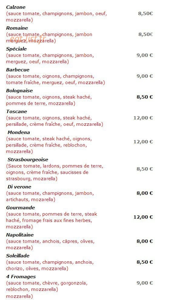Un moment gourmand — carte page 4