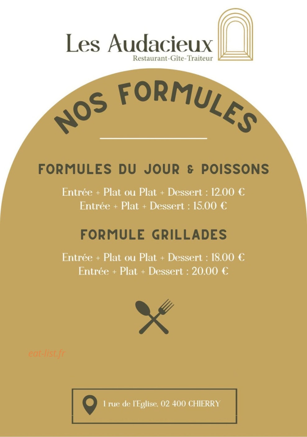 Les Audacieux — carte page 1