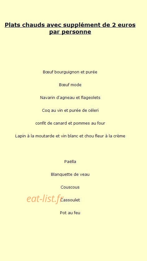 Au Gré Des Envies — carte page 7