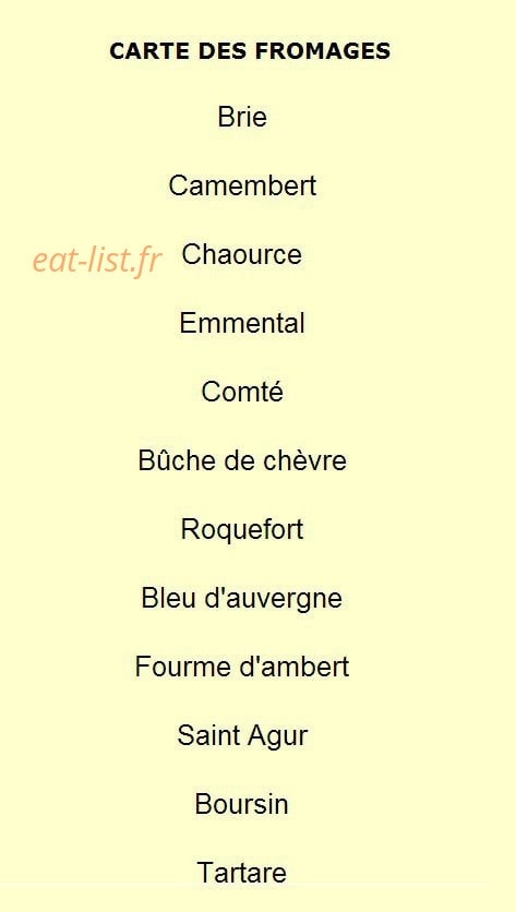 Au Gré Des Envies — carte page 8