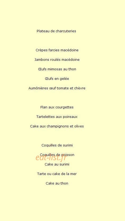 Au Gré Des Envies — carte page 5