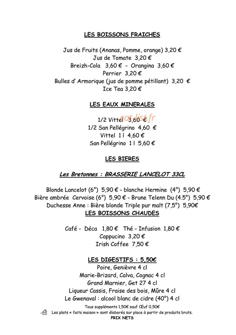 L'Orée du Bois — carte page 2