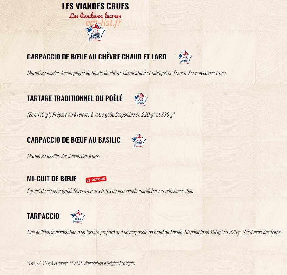 La Boucherie — carte page 4
