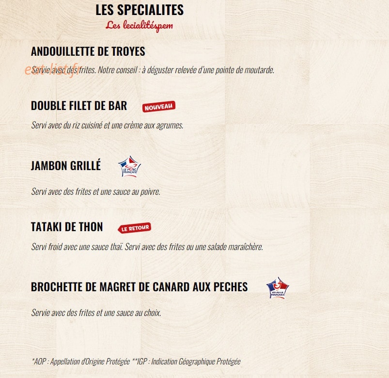 La Boucherie — carte page 6