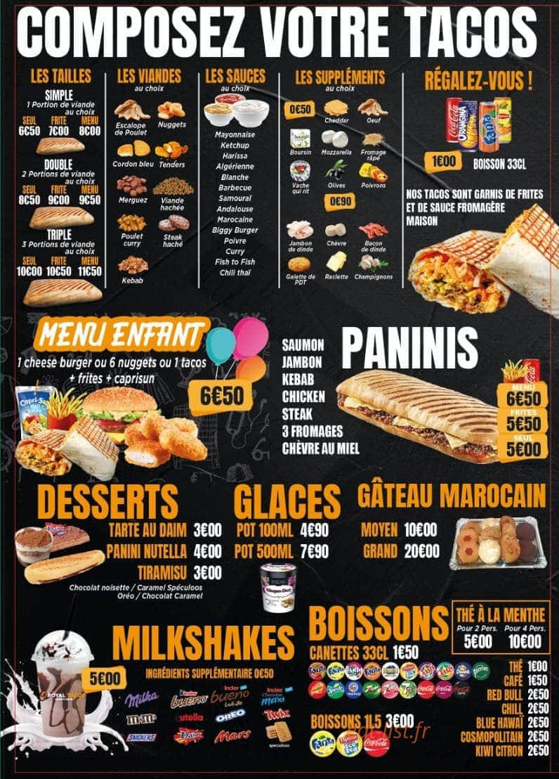 O'Royal Tacos — carte page 5