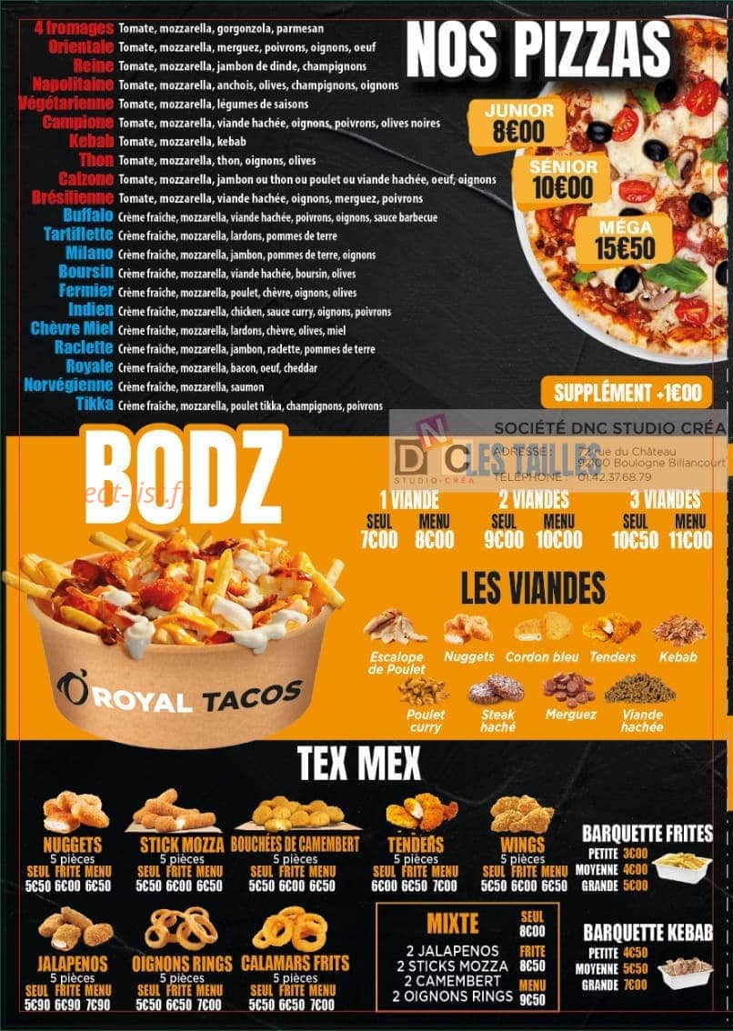 O'Royal Tacos — carte page 4