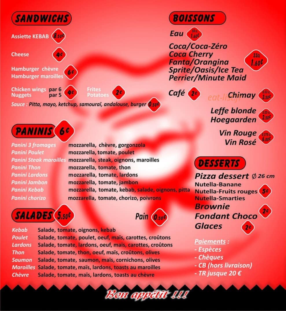 M-A pizza — carte page 3