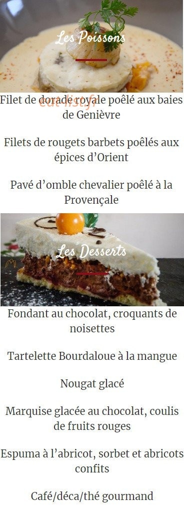Les temps gourmands — carte page 2