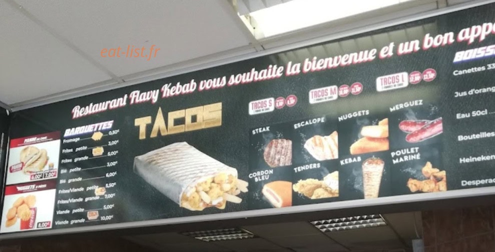 Flavy Kebab — carte page 1