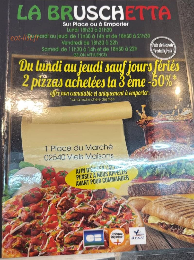 La Bruschetta — carte page 1