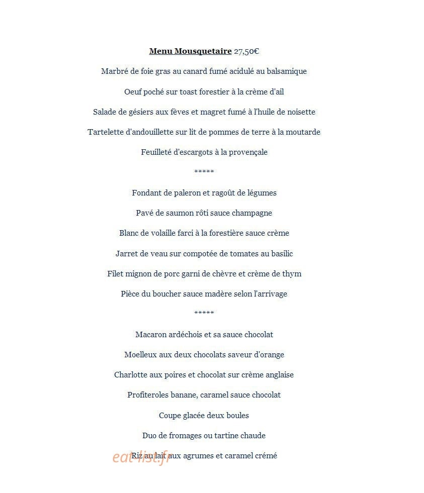 Aux Menus Plaisirs — carte page 2