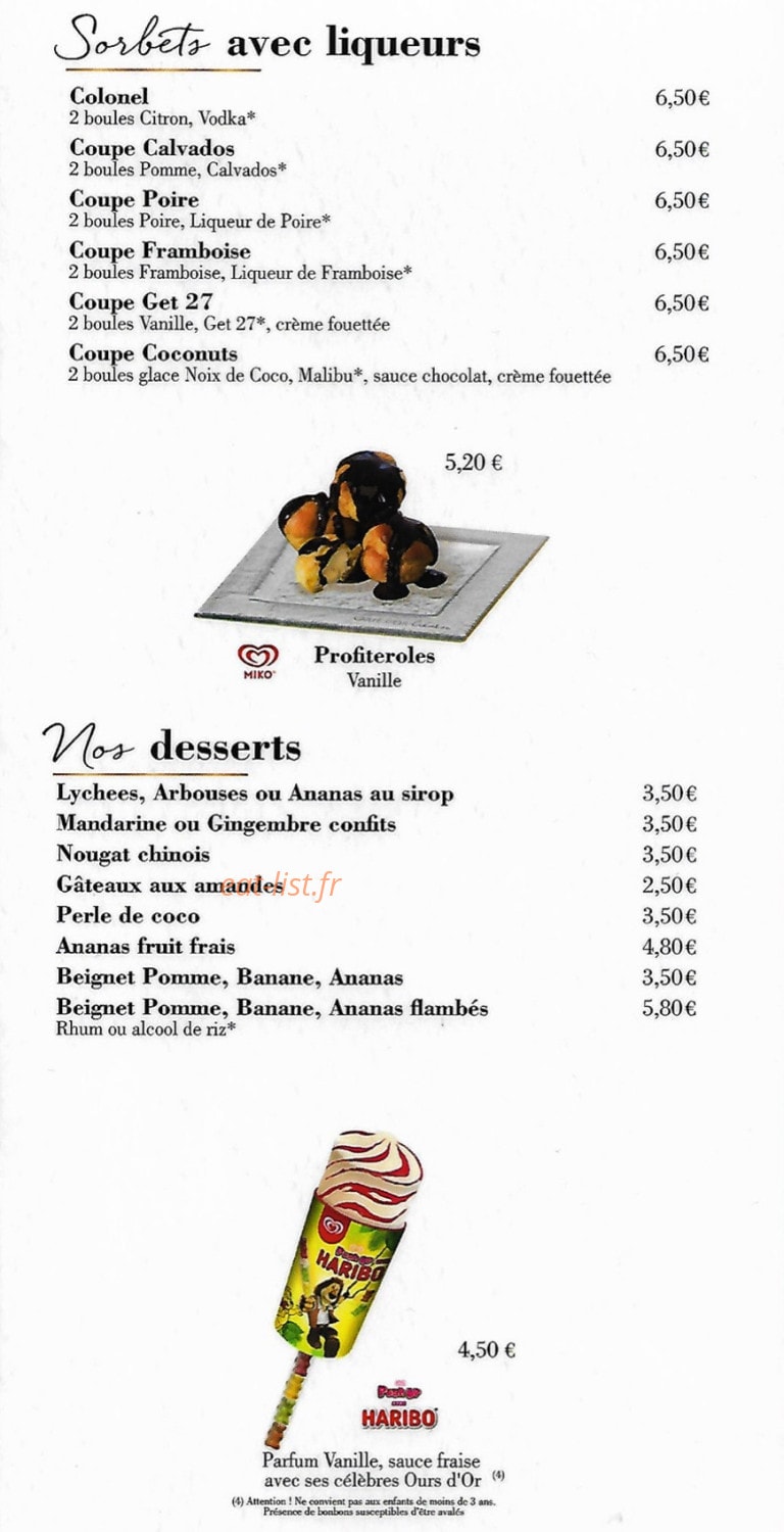 Chinatown — carte page 17