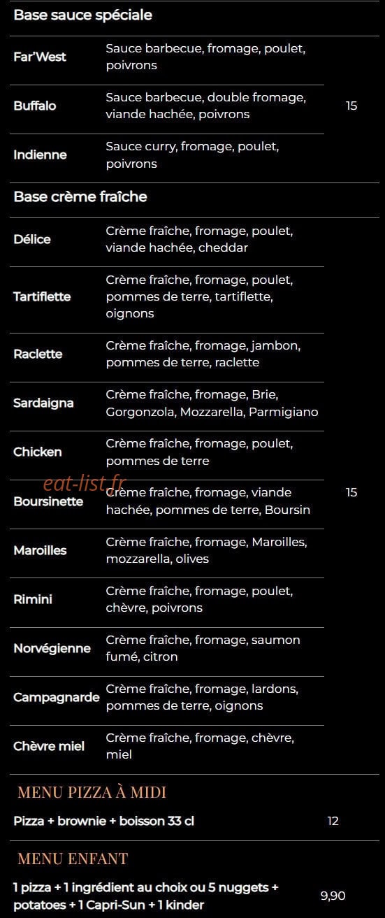 Delice Pizza — carte page 2