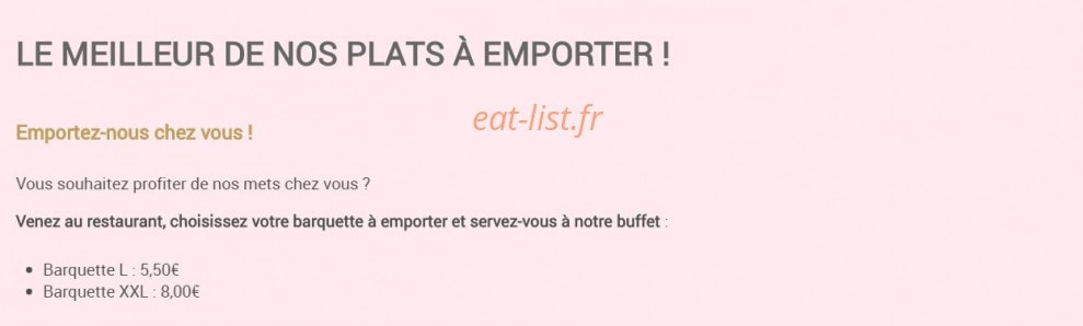 Carte et menu de Izakaya grill à Villers Cotterets — Les plats à emporter