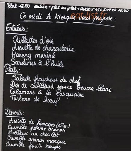Le Kiosque De Bacchus — carte page 2