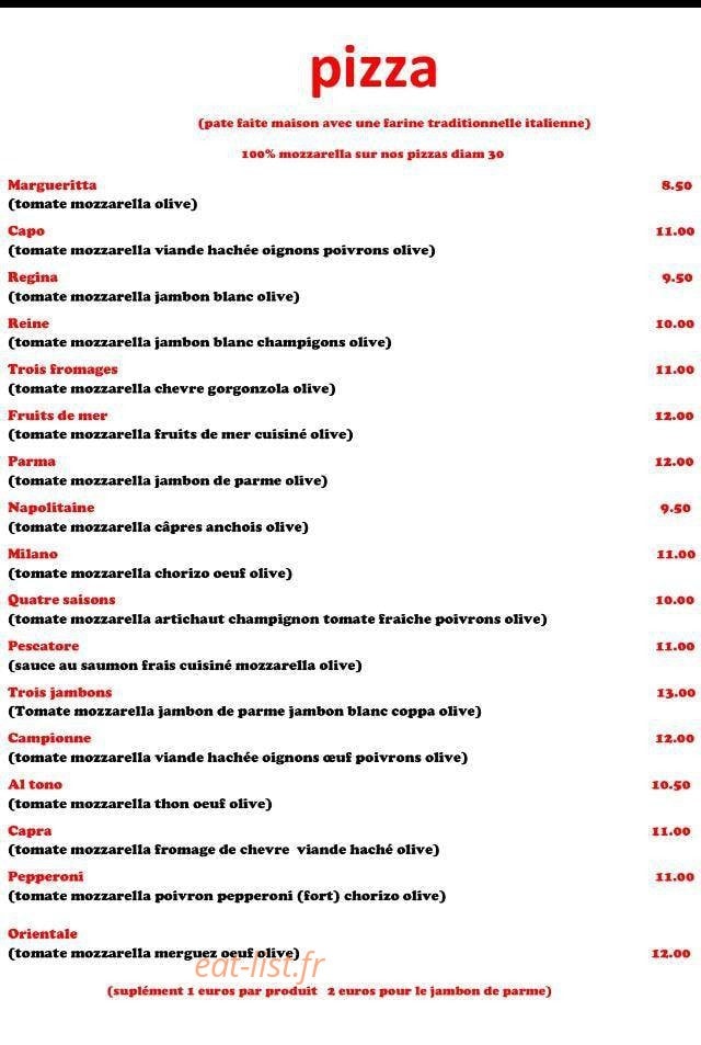 Pasta De La Mamma — carte page 1