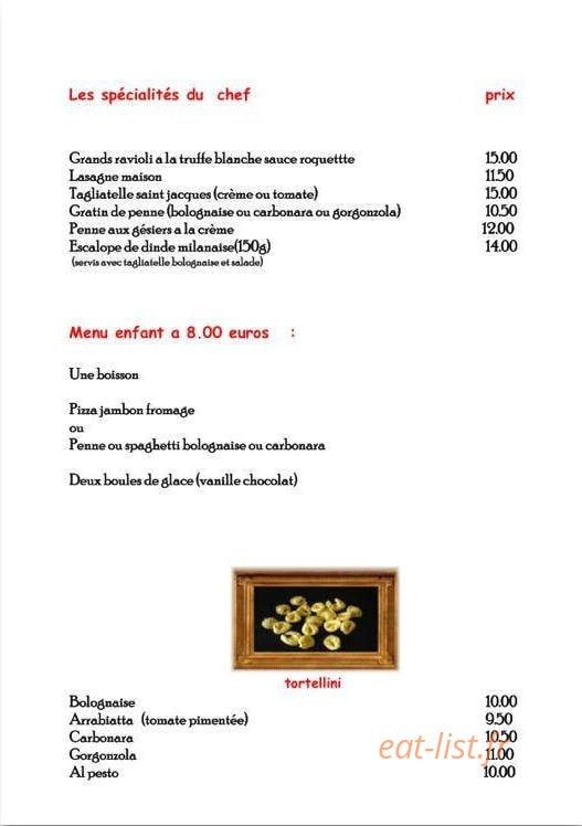Pasta De La Mamma — carte page 3