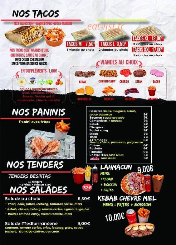 Restaurant besiktas — carte page 3
