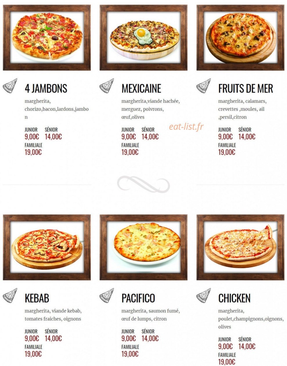 My Pizza — carte page 4