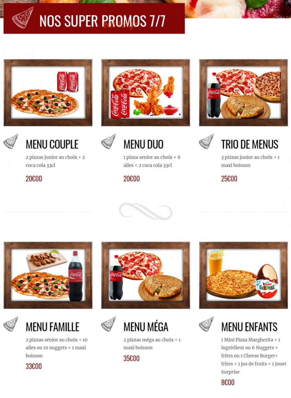My Pizza — carte page 17