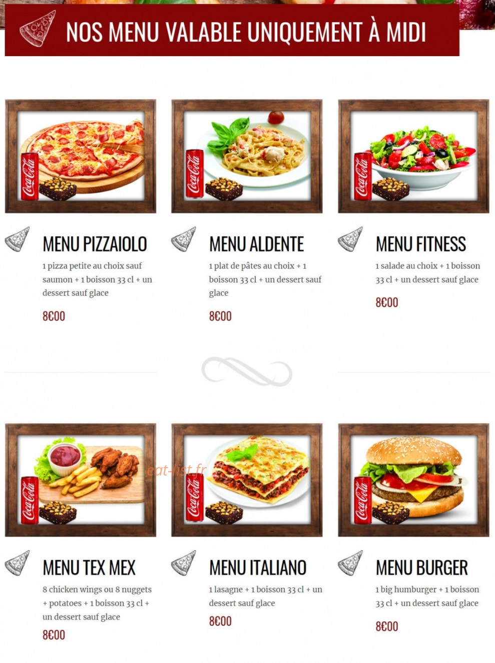 My Pizza — carte page 18