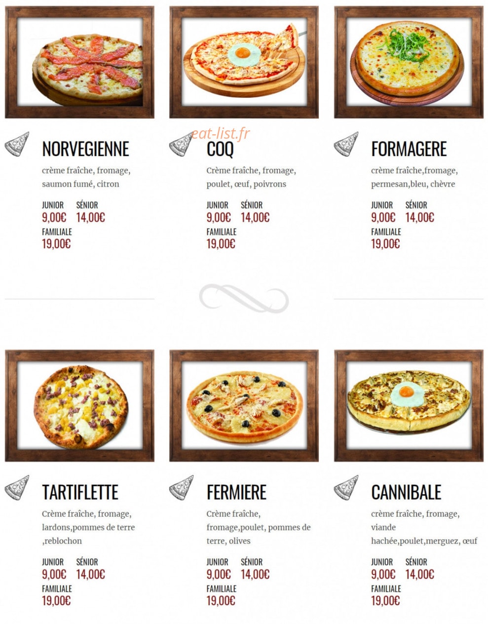 My Pizza — carte page 6