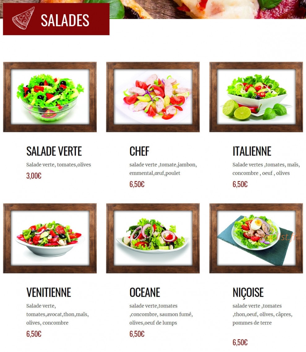My Pizza — carte page 10