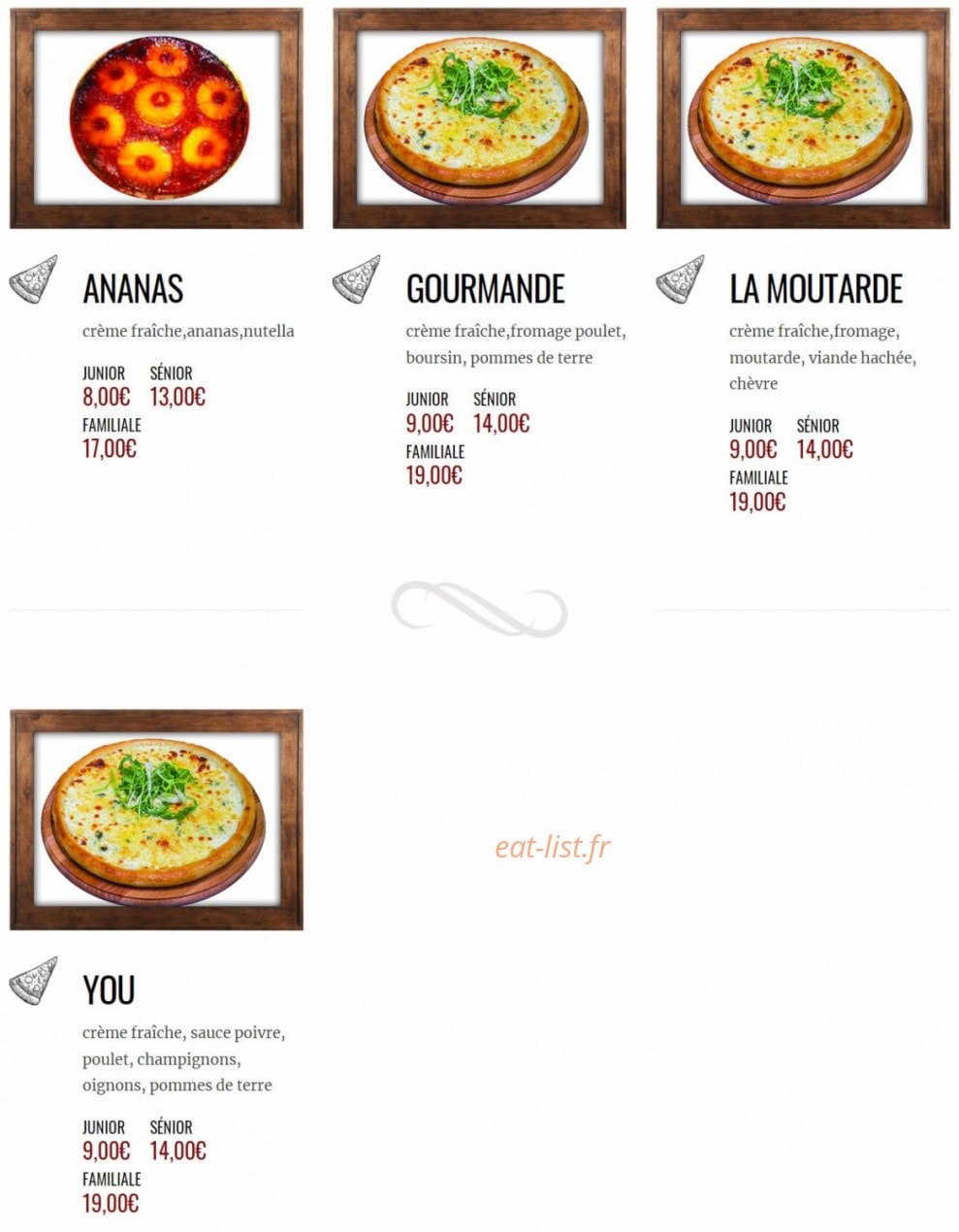 My Pizza — carte page 9