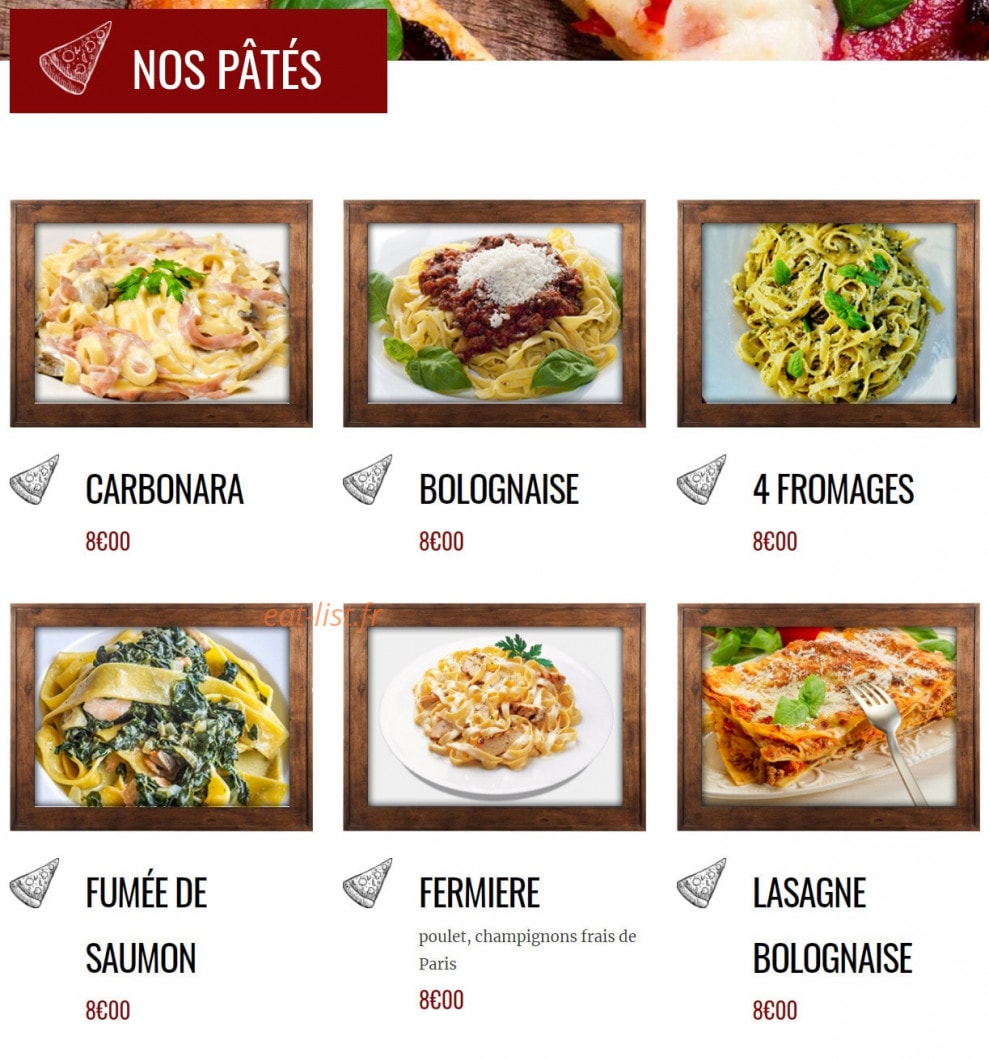 My Pizza — carte page 13