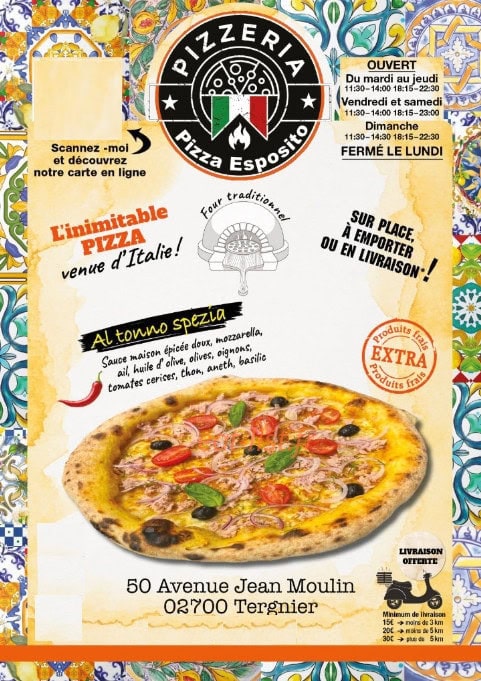 Pizza Esposito — carte page 1
