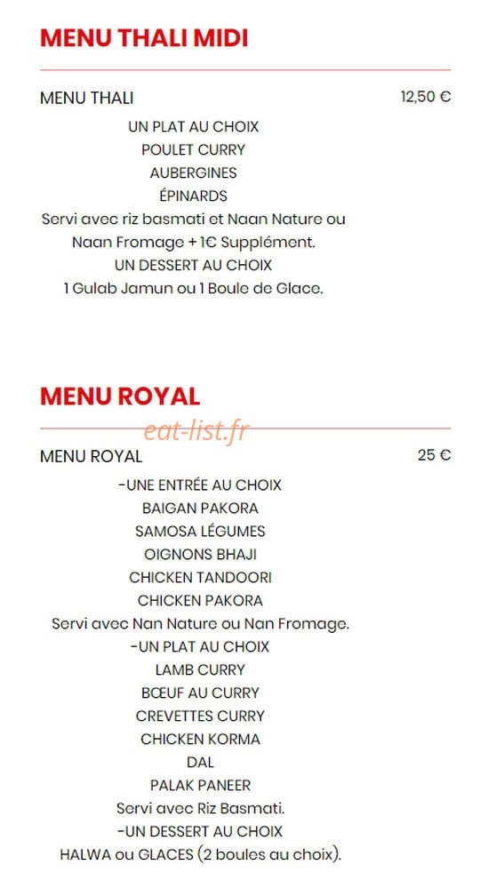 Royal Haveli — carte page 18