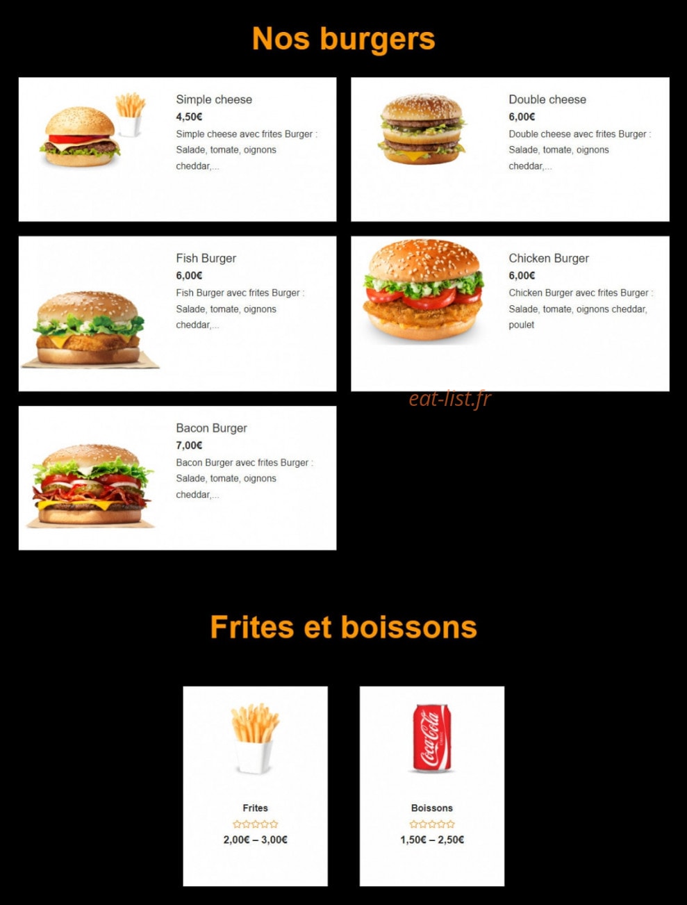 Pizz'a sam — carte page 5