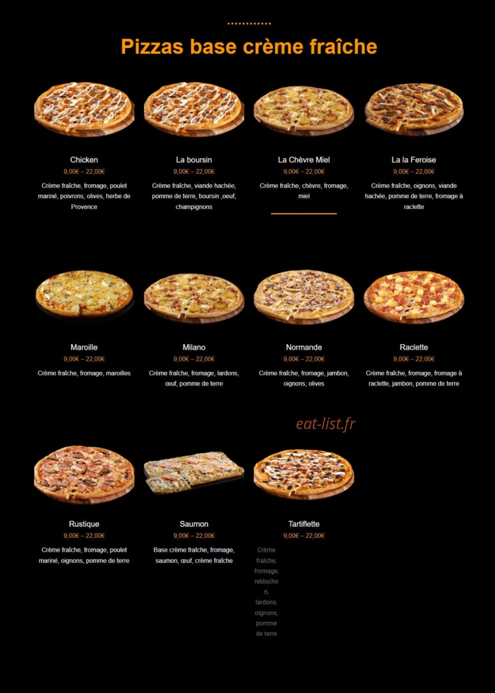 Pizz'a sam — carte page 2