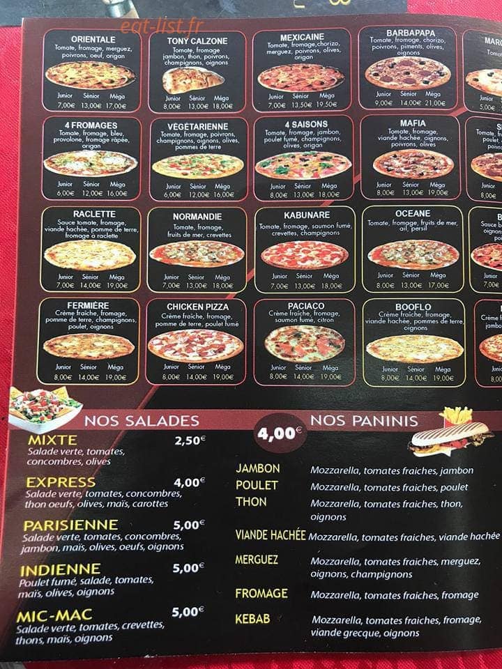 Pronto pizza kebab — carte page 3
