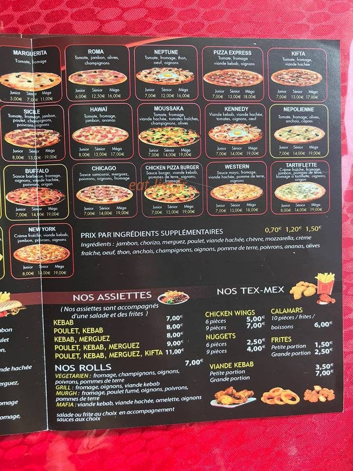 Pronto pizza kebab — carte page 2
