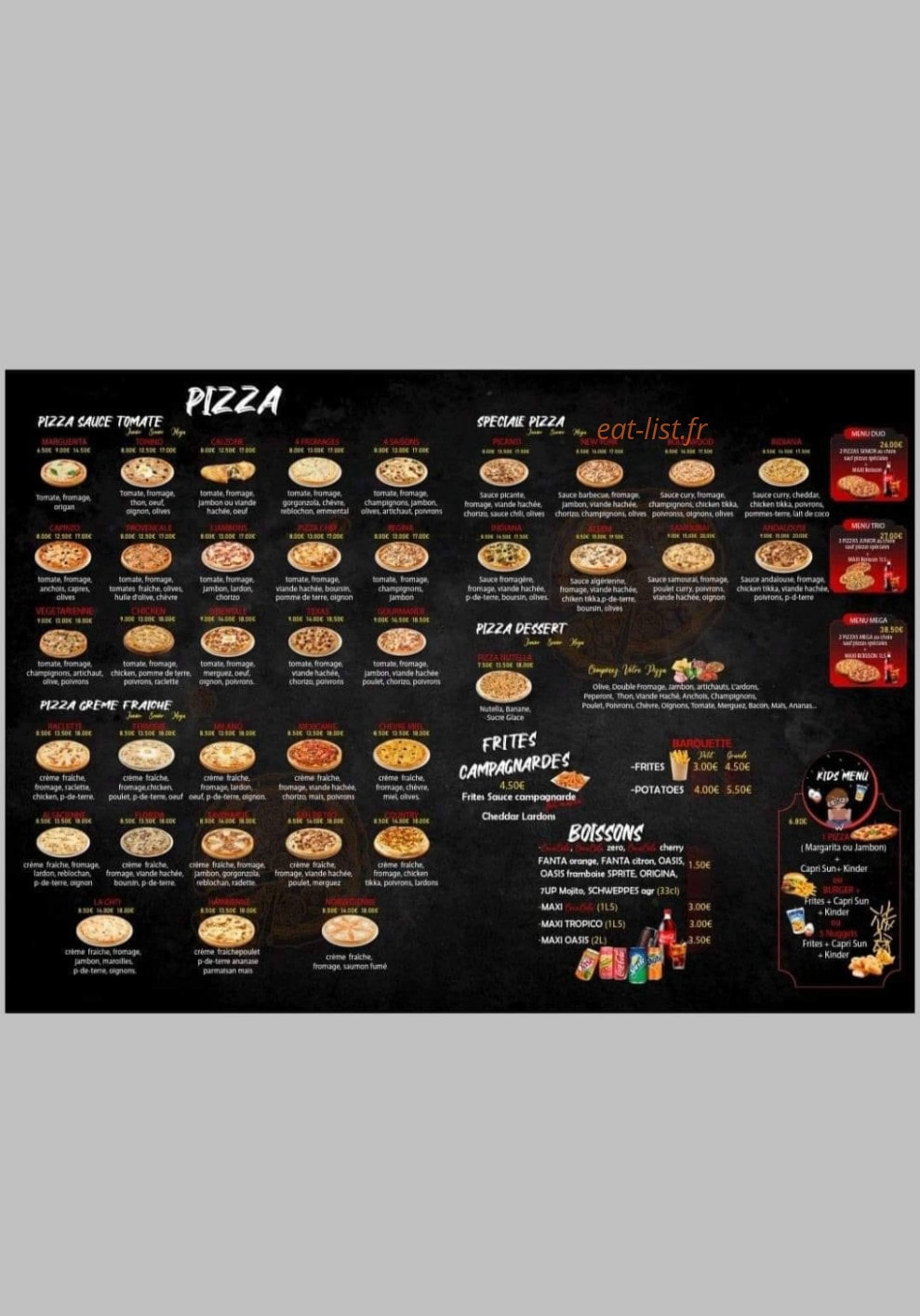 Aleem Pizza — carte page 2