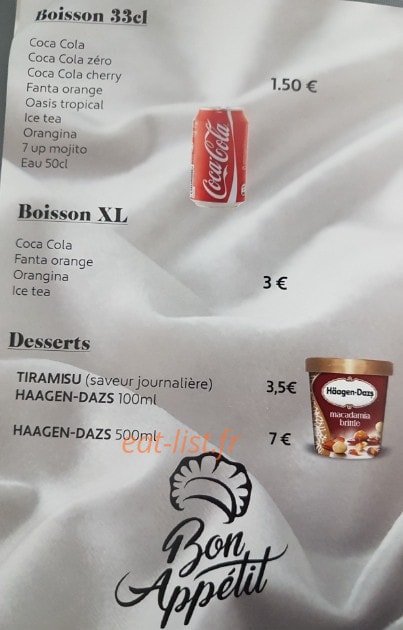 Burger sans faim — carte page 3
