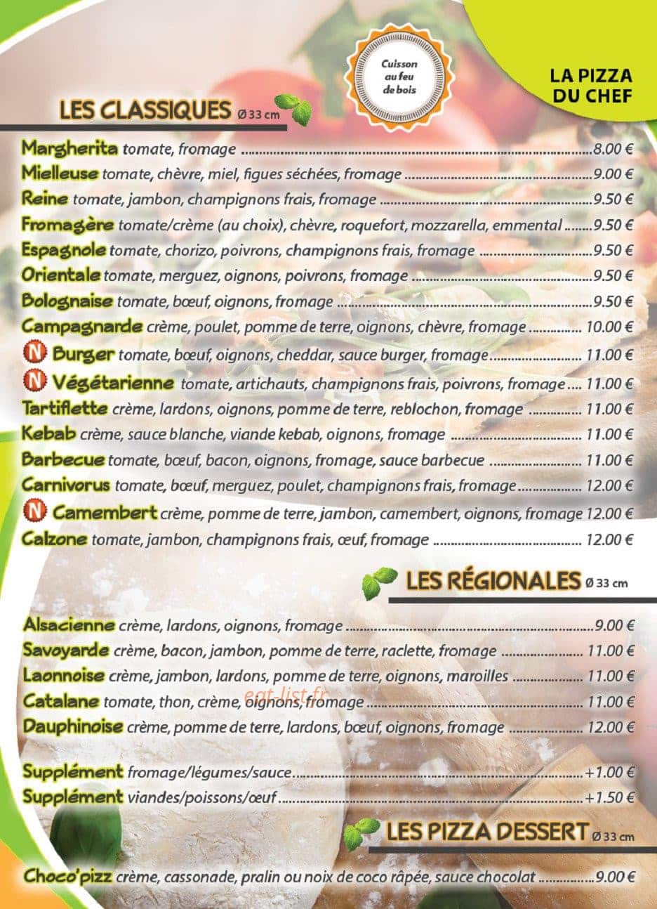 Pizza In Teglia — carte page 1