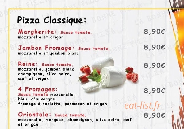 La Bonne Pizza — carte page 2