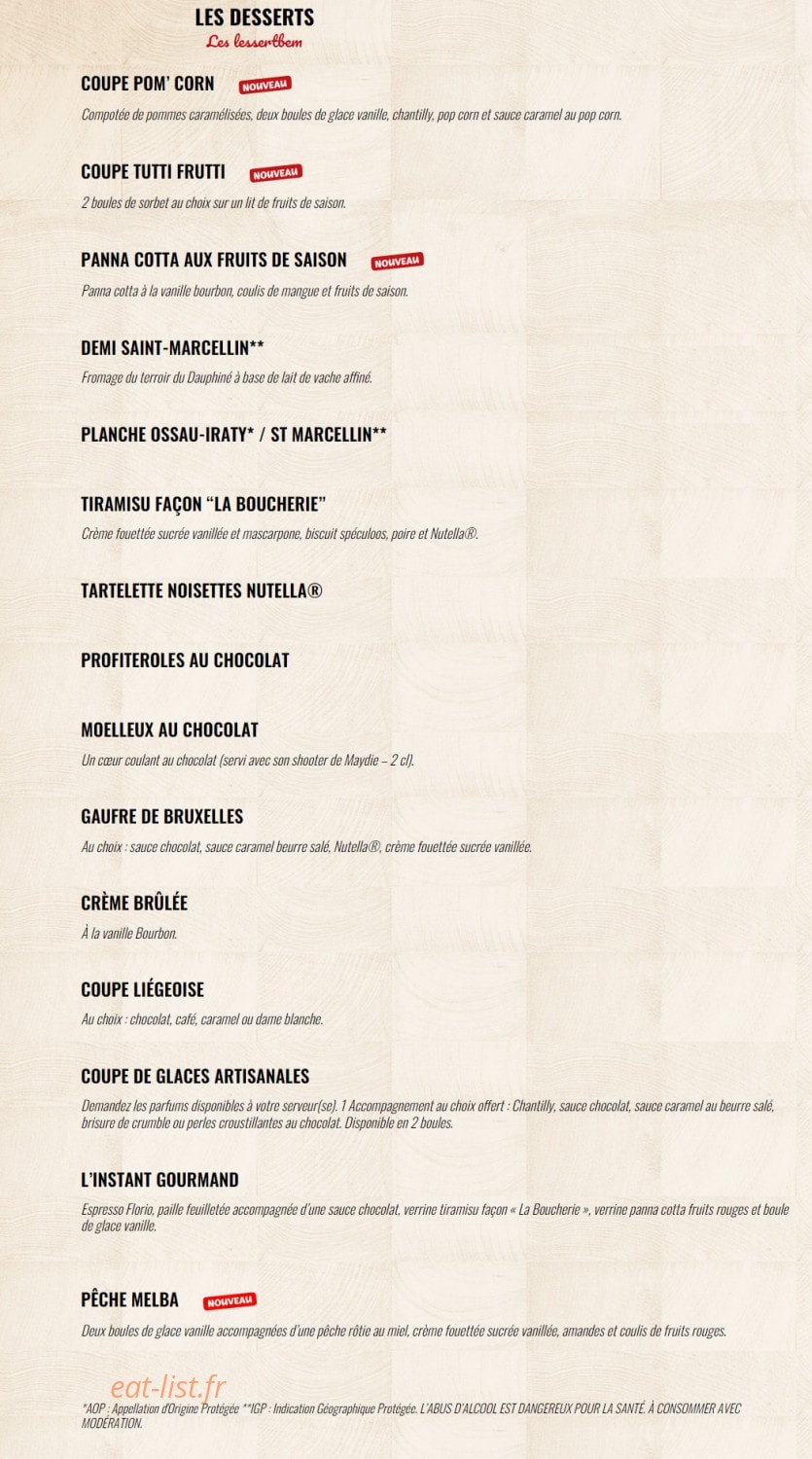 La Boucherie — carte page 7