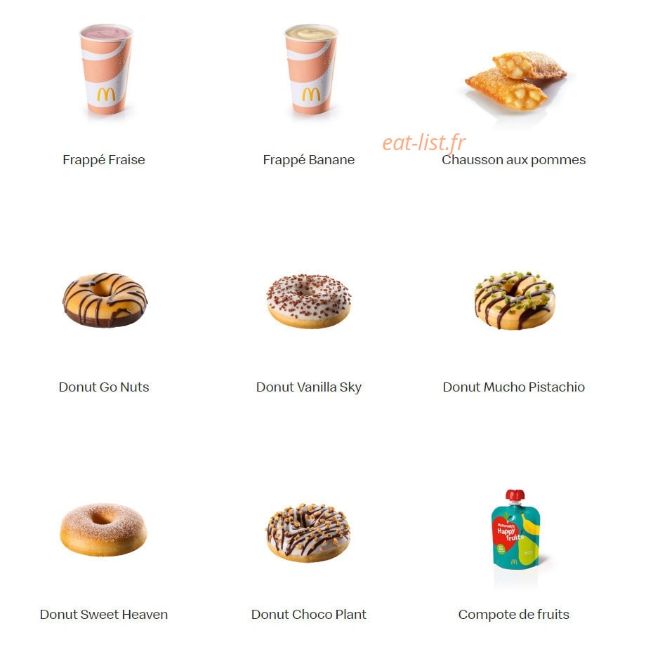Mc Donald's — carte page 19