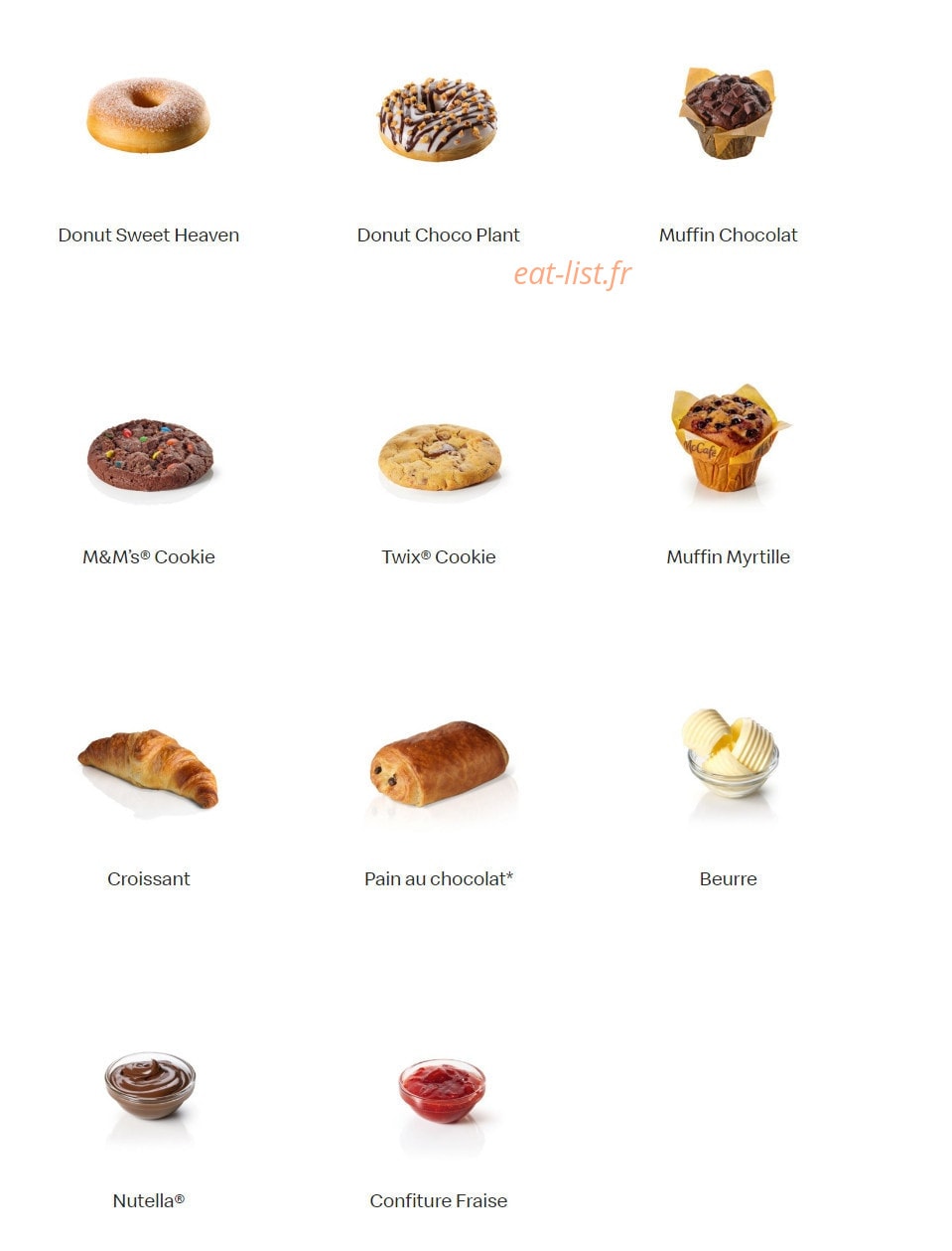 Mc Donald's — carte page 22
