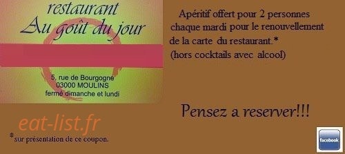 Au Goût Du Jour — carte page 3