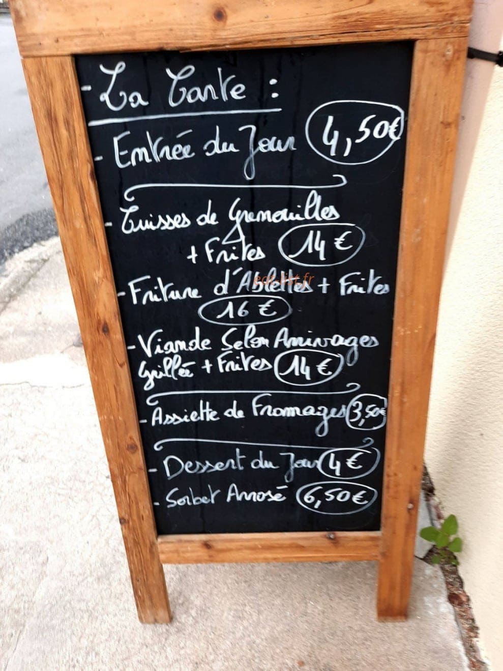 Café de la barrière — carte page 1