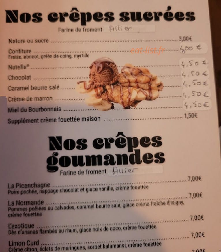 Chez Georgette — carte page 1