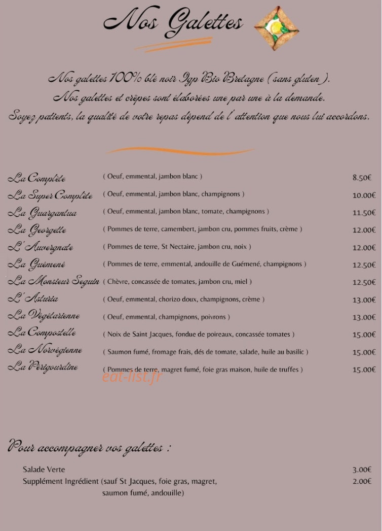 Chez Georgette — carte page 2