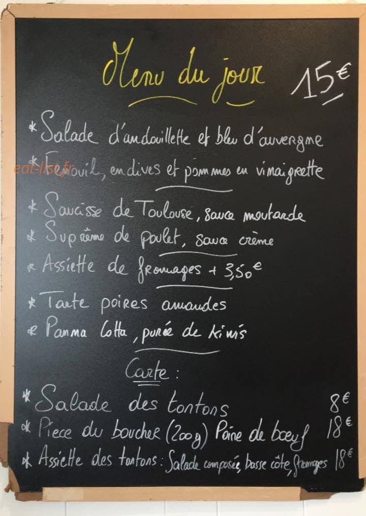 Chez les Tontons — carte page 1