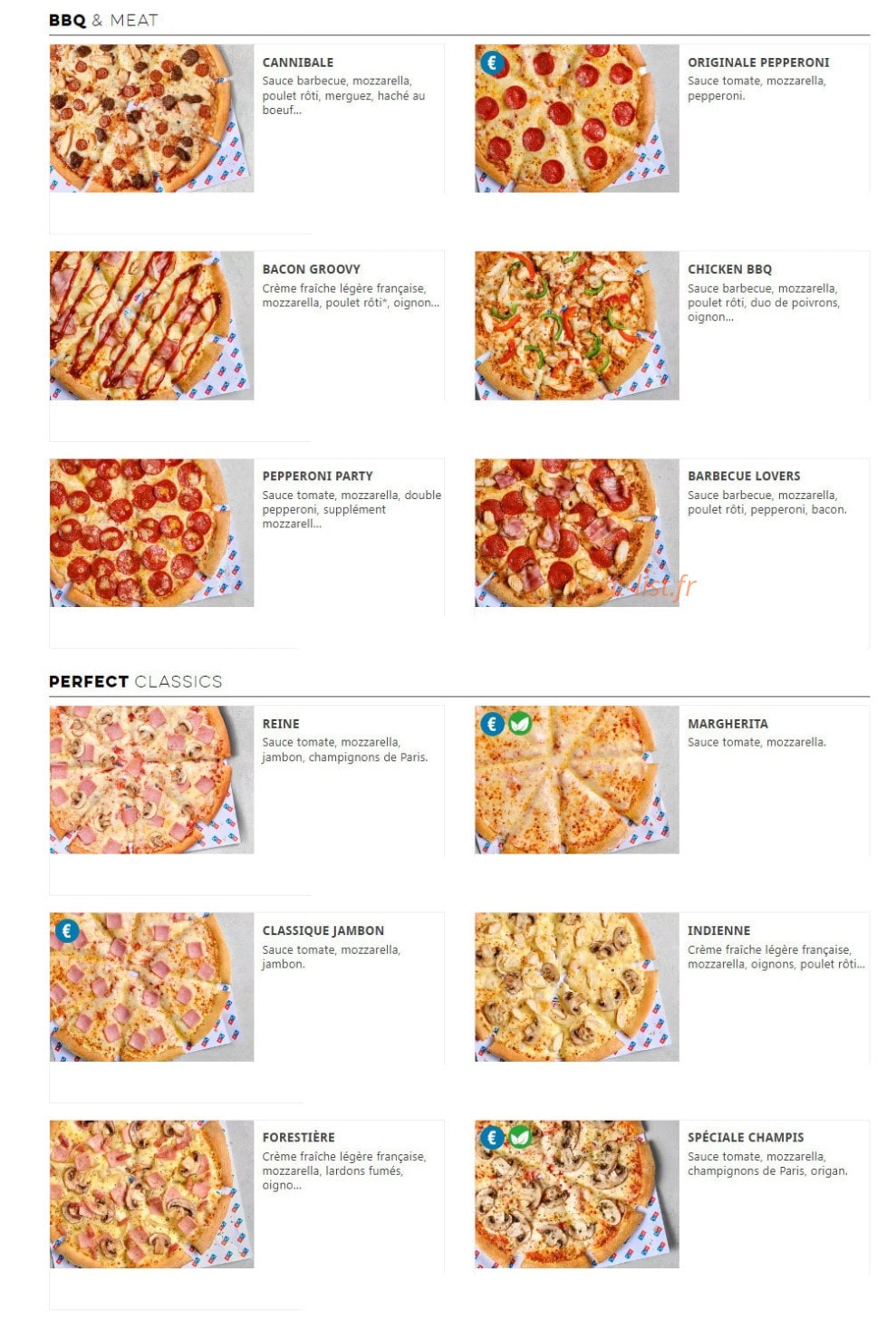 Domino's — carte page 2