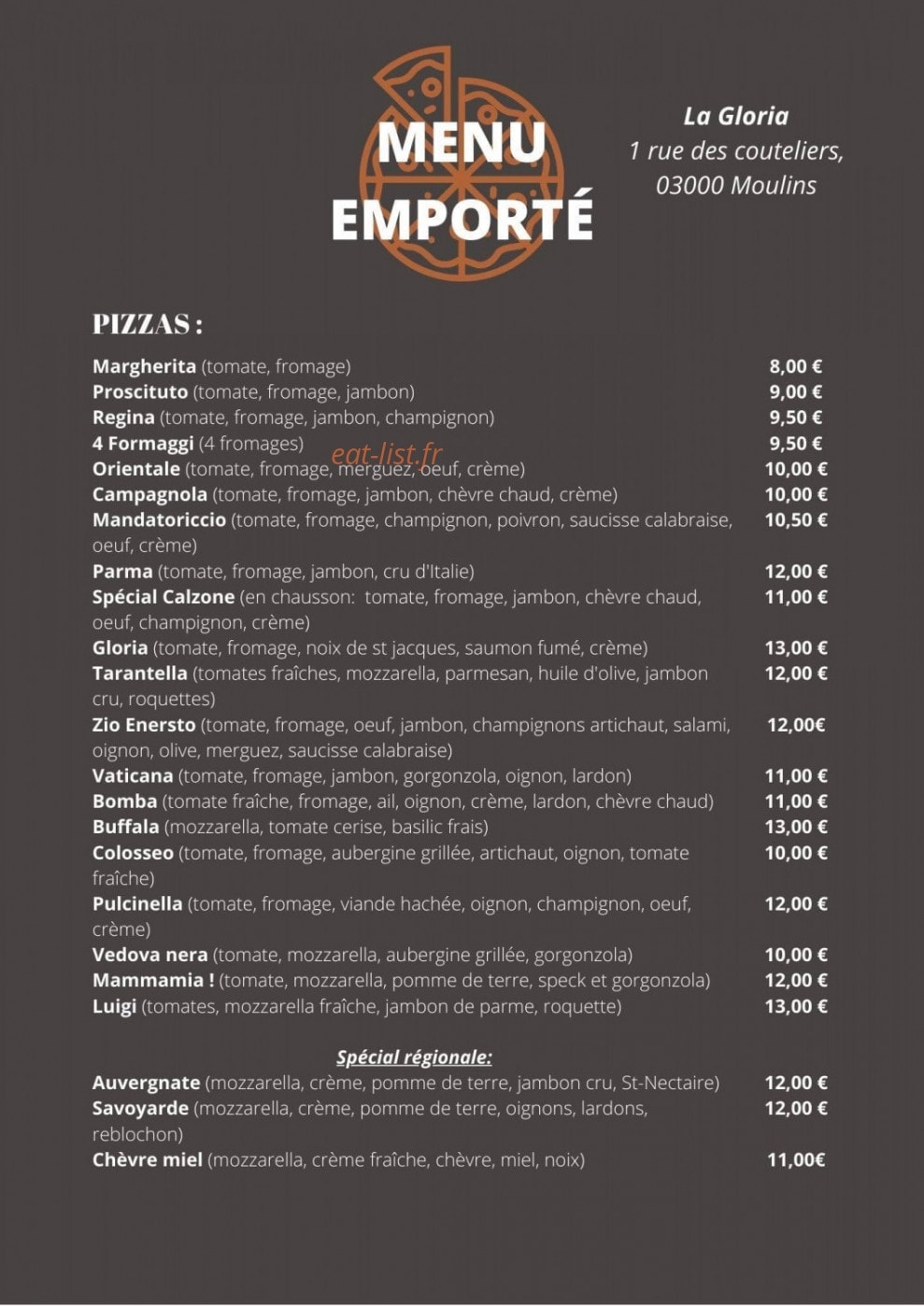 La Gloria — carte page 1