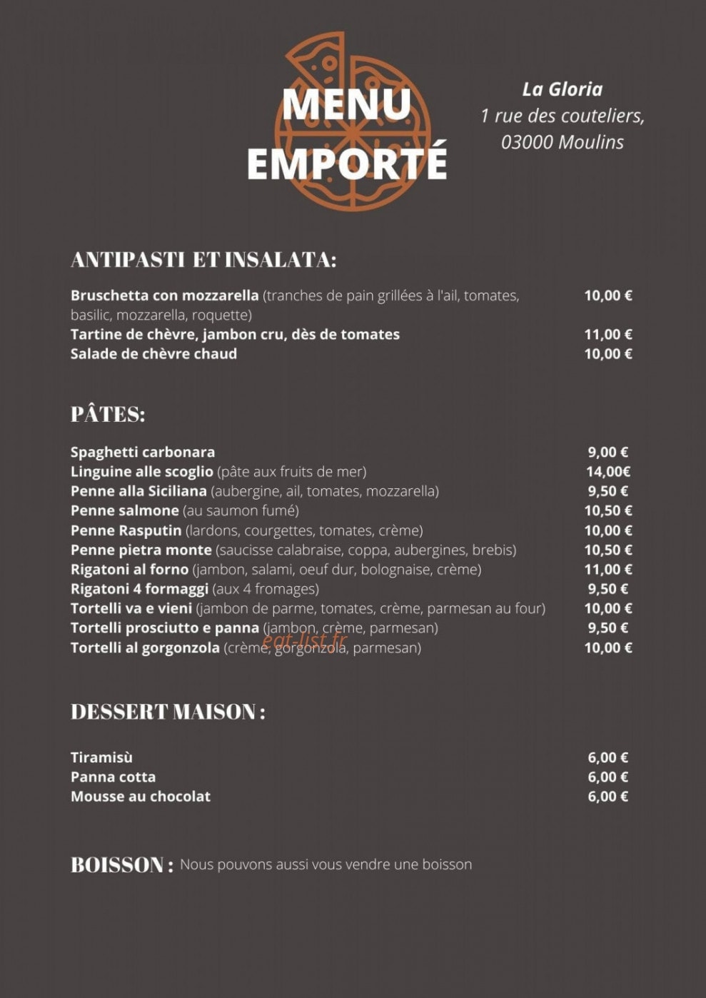 La Gloria — carte page 2